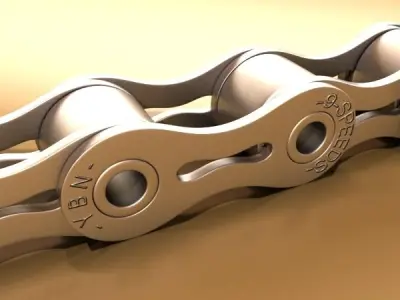 Bicycle Chain Link High res 3D model