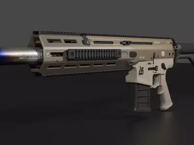 Custom FN SCAR-H Mk17 3D model
