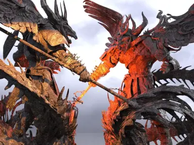 Ancient genma mountain 8 3D model