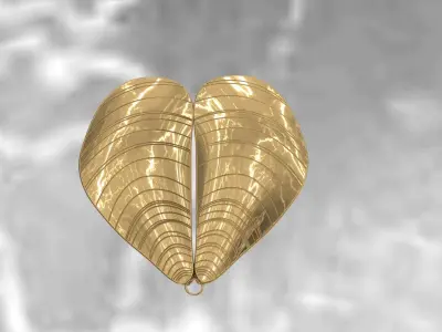 Sea Mussel Pendant 3D print model