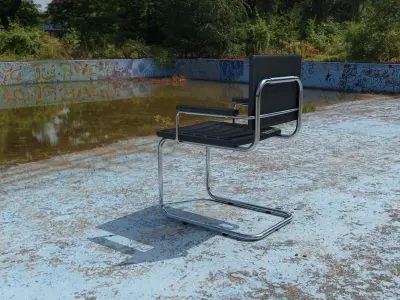 Simple frame chair Free 3D model