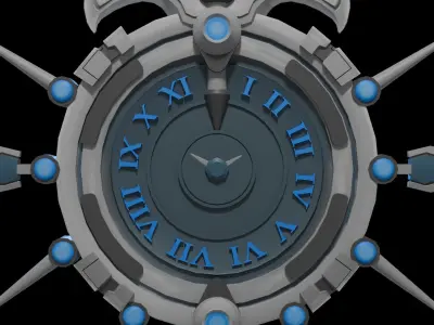 Weapon Asset - Clock Sword weapon Design by winjaydesign 3D model