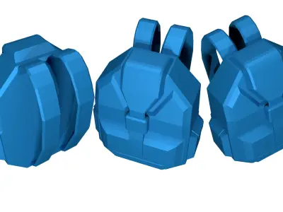 Low Poly Sport Gym Bag Game Ready 3D Model Low-poly 3D model