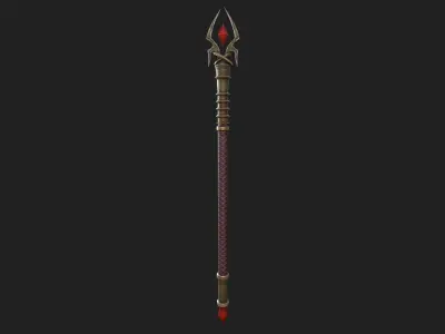 Imperial scepter Low-poly 3D model