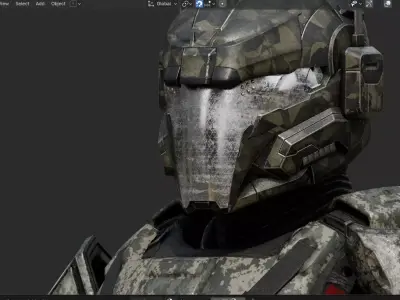 Sci-Fi Helmet 3D model Low-poly 3D model Low-poly 3D model buy