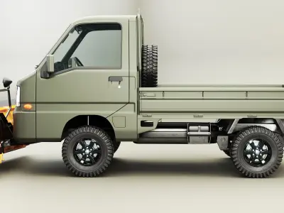 Kei-Truck V Snowplow 3D model