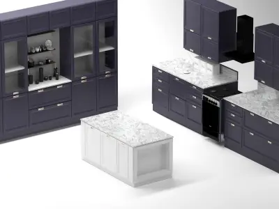 Kitchen Furniture  Free low-poly 3D model