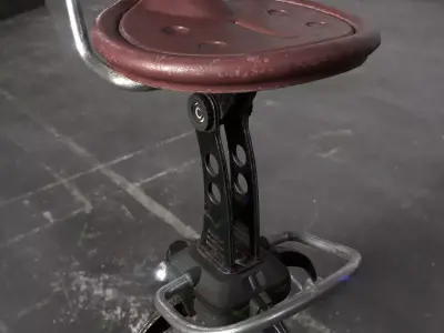 Sci-fi Damaged chair Low-poly 3D model