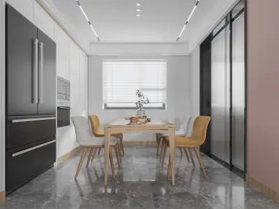 Nordic Restaurant Guest Home decoration 3D model