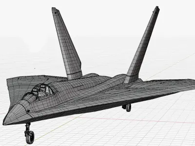 Futuristic Military Aircraft Design 3D model