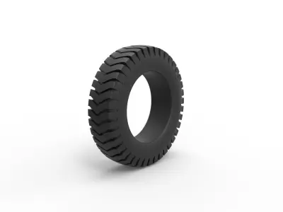 Semi truck tire 4 Scale 1 to 25 3D print model