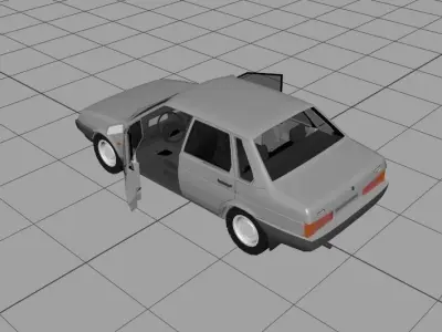 VAZ 2109 LADA SAMARA Low-poly 3D model