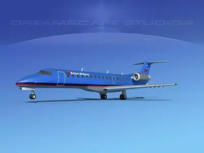 Embraer ERJ-140 British Midland 3D model