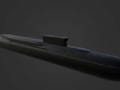 K-550 Alexander Nevsky Borei Class Submarine 3D model