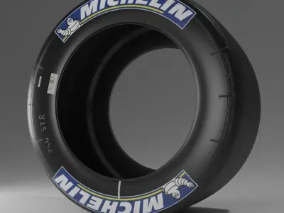 Michelin Tire - Slick Tire Low-poly 3D model