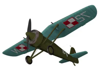 PZL P11C 3D model