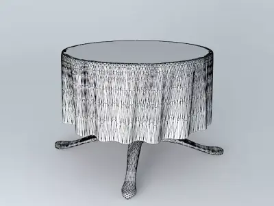 Table With Cloth Free 3D model