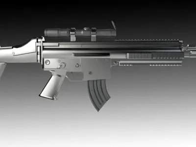 MSBS weapon model Low-poly 3D model