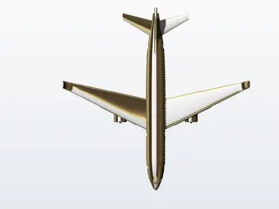 Airplane flying in sky 3D print model