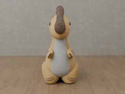 Dinosaur Plush Toy - Parasaurolophus Low-poly 3D model