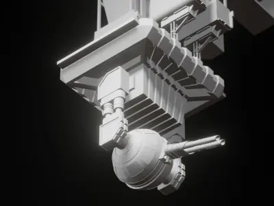 Sci fi laser cannon  Free 3D model