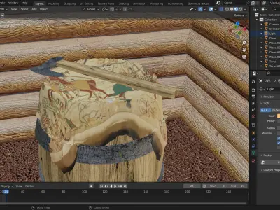 viking axe Free low-poly 3D model