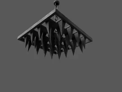 SpikedWall Low-poly 3D model