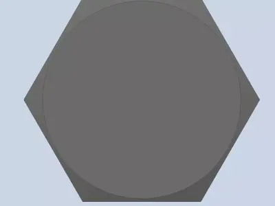 Bolt Partial Thread Hexagonal Head M8x60mm 3D model