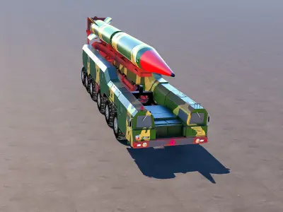 High-Fidelity 3D Model Missile Launcher 3D model