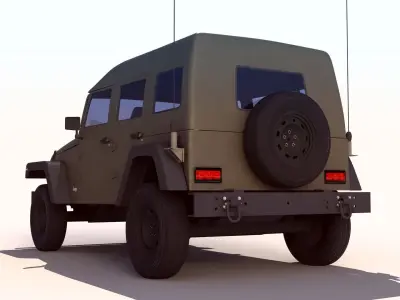 Wrangler Military Jeep -  Sufa 3 3D model