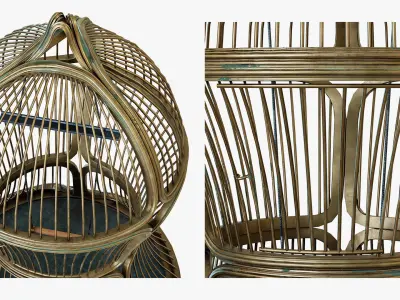 Birdcage Victorian Low-poly 3D model