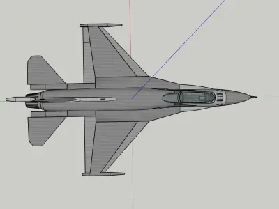 F-16 Falcon Low-poly 3D model