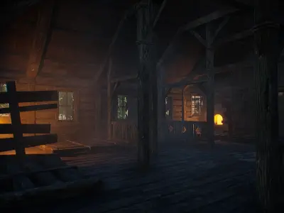  Modular Medieval Village - Unreal Project Low-poly 3D model