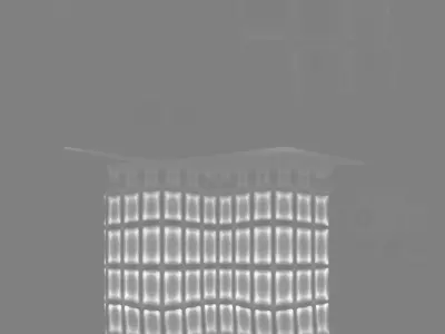 grenade room with number of windows Low-poly 3D model