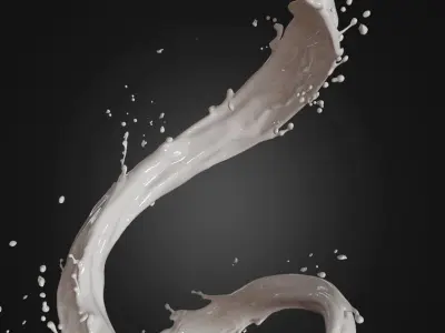 Splash curved 3D model