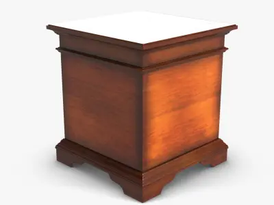 Bedside Table Dark 3D model
