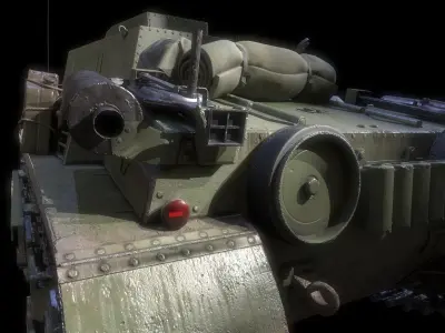 40M and 41M Turan tank Low and Highpoly Low-poly 3D model