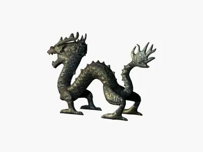 Asian Dragon Low-poly 3D model