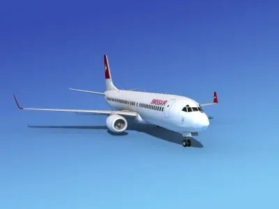 Boeing 737-800 Swissair 3D model