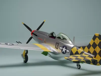 North American P-51 Mustang 3D model