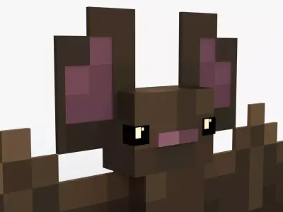 Minecraft Bat Low-poly 3D model