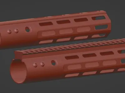 ALG Defence Handguards Low-poly 3D model