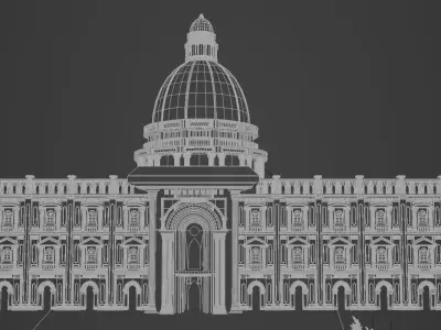 Roman style architecture 3D model