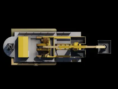 Oil and Gas Land Drilling Rig Low-poly 3D model