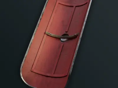 Roman Legionary Shield Scutum Low-poly 3D model