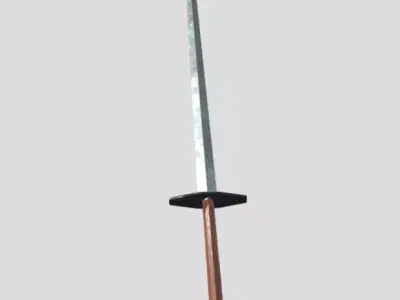 Simple Long Sword Free low-poly 3D model