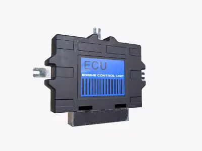 ECU Engine Control Unit PBR Low-poly 3D model