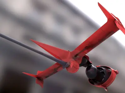 Swordfish monoracer Low-poly 3D model