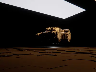 spacecraft Low-poly 3D model