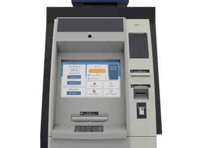 ATM Wincor Nixdorf Cineo Customized Worn Low-poly 3D model